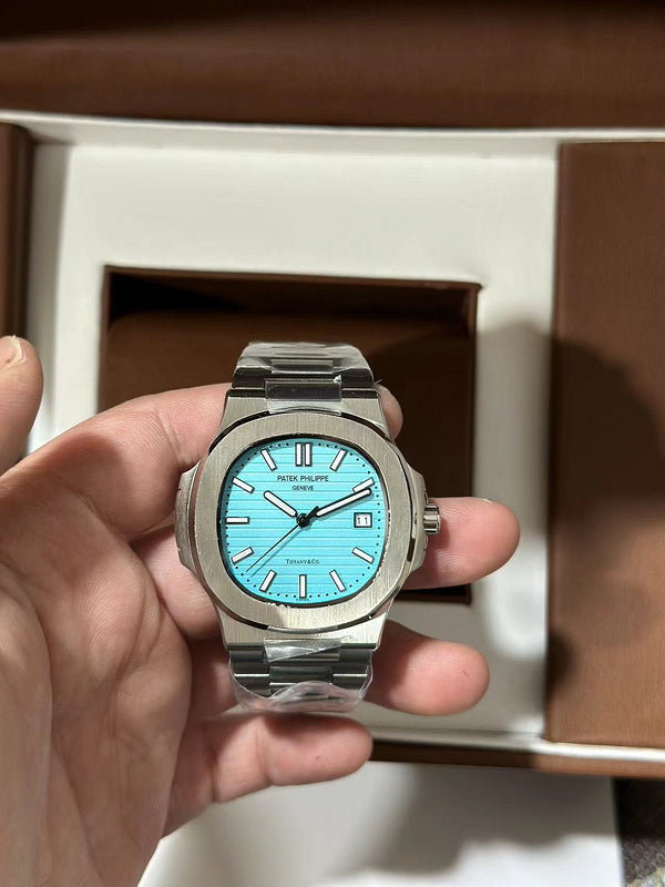 Patek Philippe Nautilus Signature Tiffany Blue Dial Sports Watch
