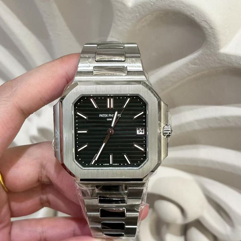 Stainless Steel Patek Philippe Cubitus 'Olive Green' Dial Watch