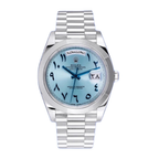 Rolex Men's Day-Date Silver Dial Arabic Numeral Watch