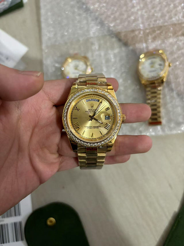 Rolex Day-Date Champagne Dial, 18 kt Yellow Gold, 40.0 mm Watch