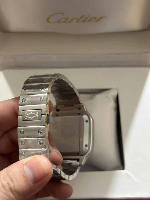 Cartier Santos de Cartier Stainless Steel Case and Blue Dial Watch