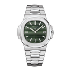 Patek Philippe Nautilus Stainless Steel With Olive Green Dial Luxury Watch