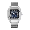 Cartier Santos de Cartier Stainless Steel Case and Blue Dial Watch