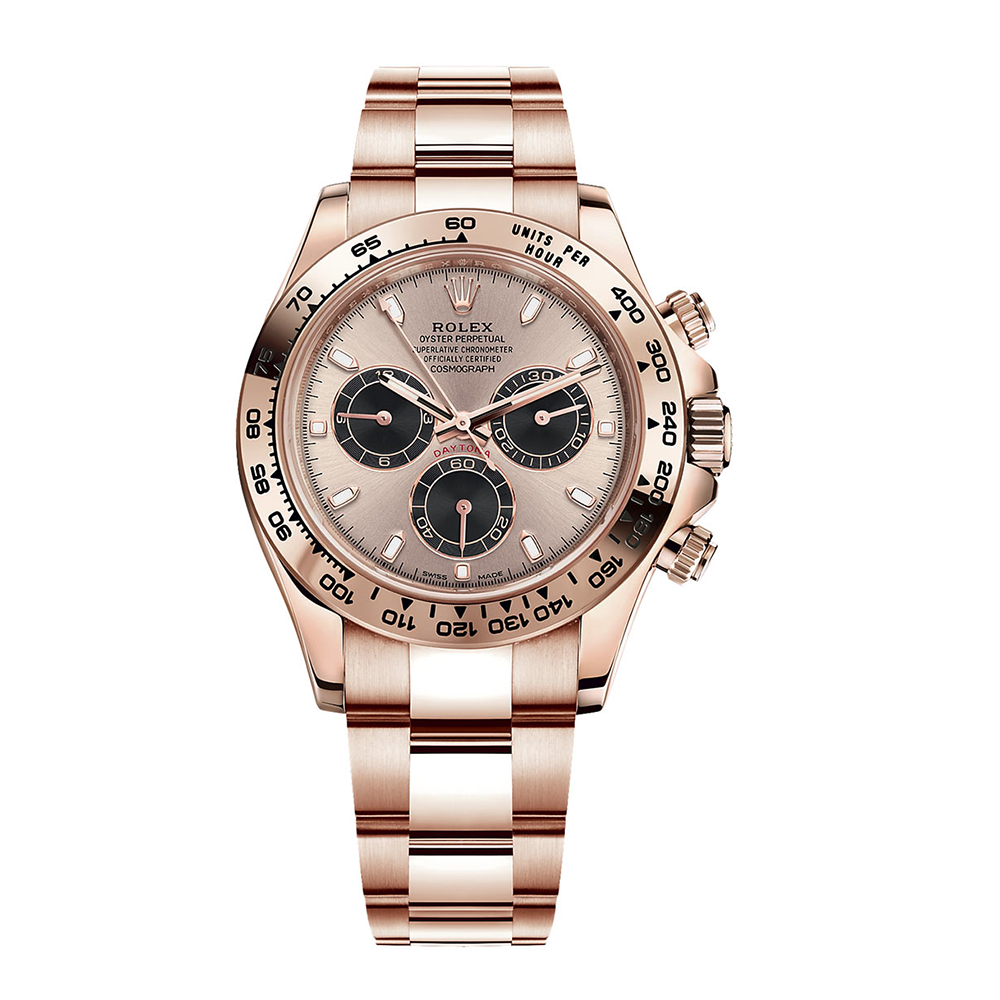 Rolex Cosmograph Daytona Everose Gold Sundust Dial With Black Subdials Watch