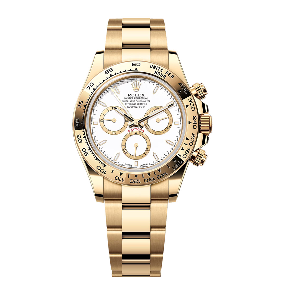 Rolex Cosmograph Daytona Yellow Gold With White Dial Watch