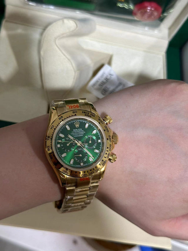 Rolex Cosmograph Daytona Yellow Gold Distinctive Green Dial Watch