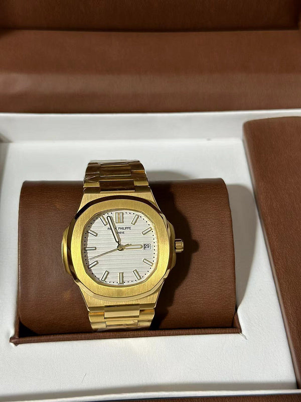 Gold White Automatic Nautilus Super Clone Patek Philippe Nautilus Watch