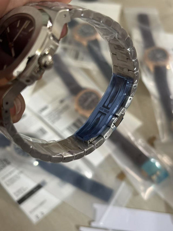 Patek Philippe Nautilus Stainless Steel Case & Distinctive Blue Dial Watch