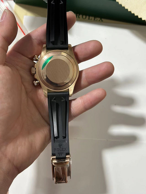 Rolex Cosmograph Daytona Everose Gold with Black Cerachrom Bezel & Oysterflex Strap Watch