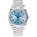 Rolex Men's Day-Date Silver Dial Arabic Numeral Watch