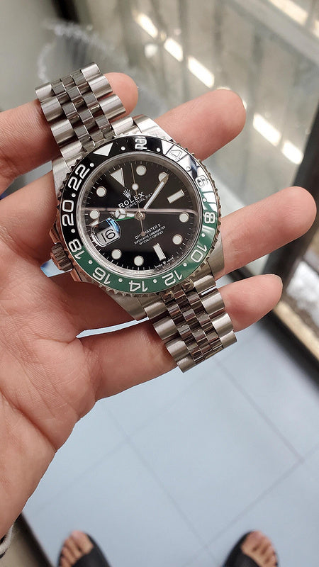 Rolex GMT-Master II 40MM Sprite with Black dial & Green, Black bezel