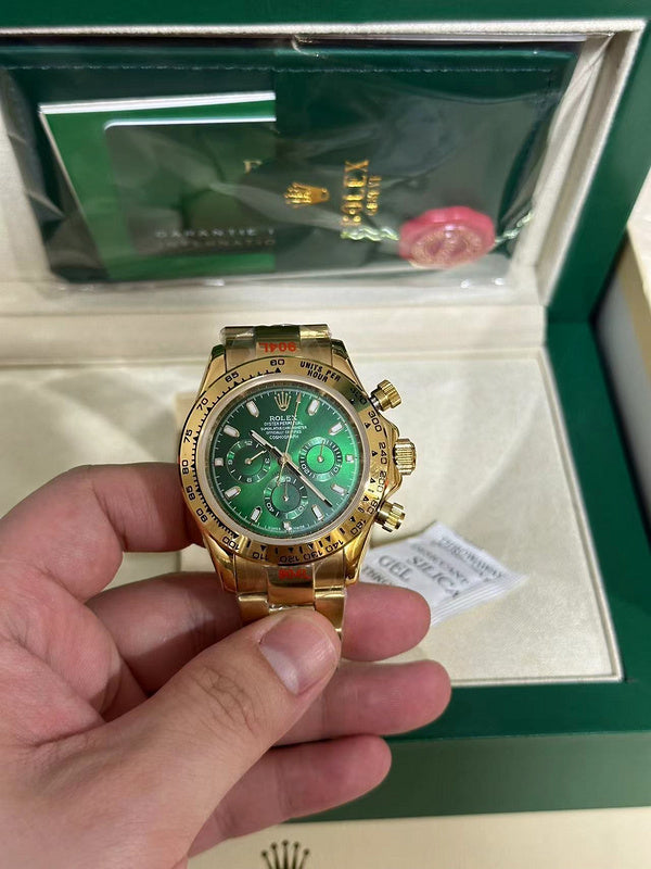 Rolex Cosmograph Daytona Yellow Gold Distinctive Green Dial Watch