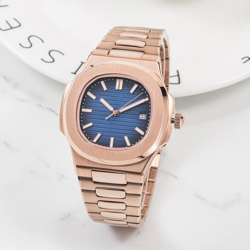 Patek Philippe Rose Gold Wrist Nautilus-Style Quartz Watch