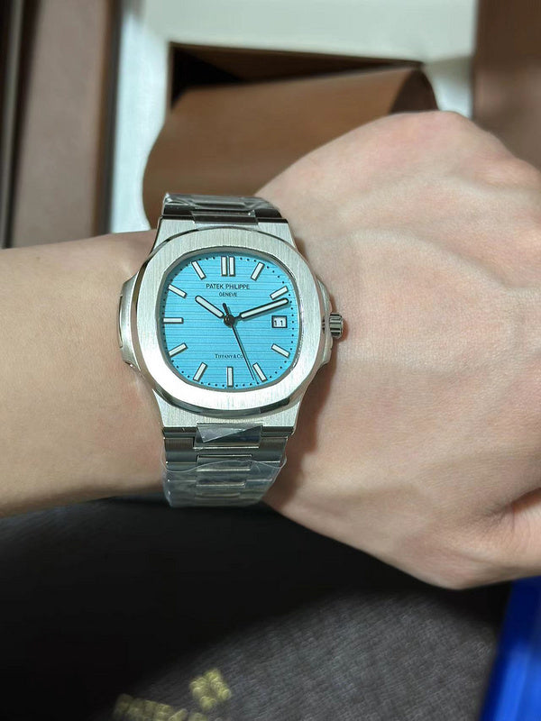 Patek Philippe Nautilus Signature Tiffany Blue Dial Sports Watch