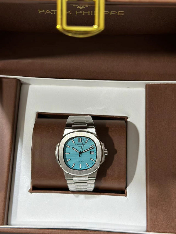Patek Philippe Nautilus Signature Tiffany Blue Dial Sports Watch