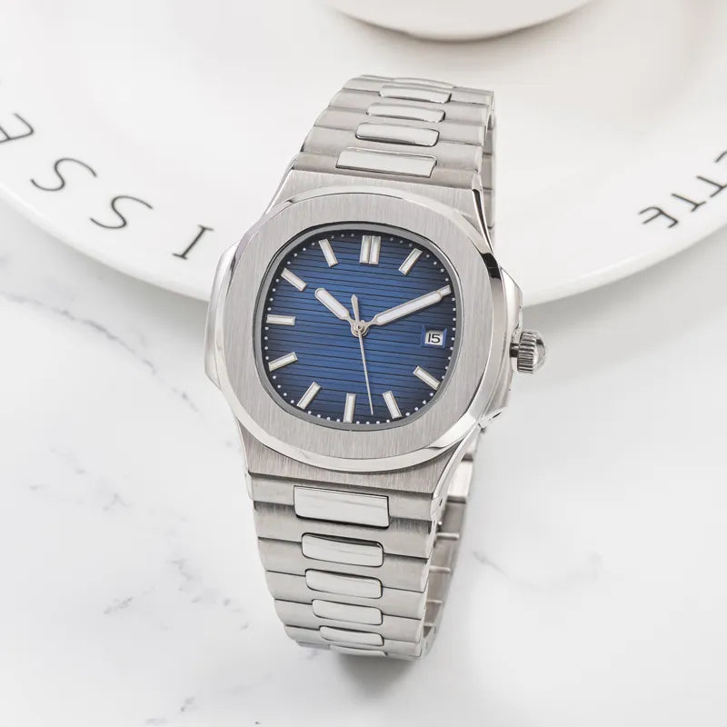 Patek Philippe Nautilus Stainless Steel Case with Blue Dial Watch