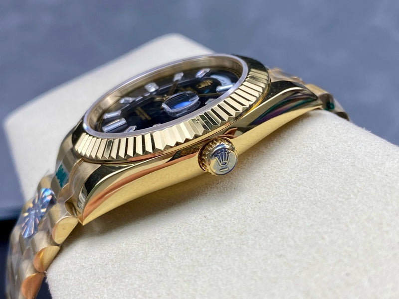 Rolex Day-Date Bright Black Dial 40.0 mm Watch