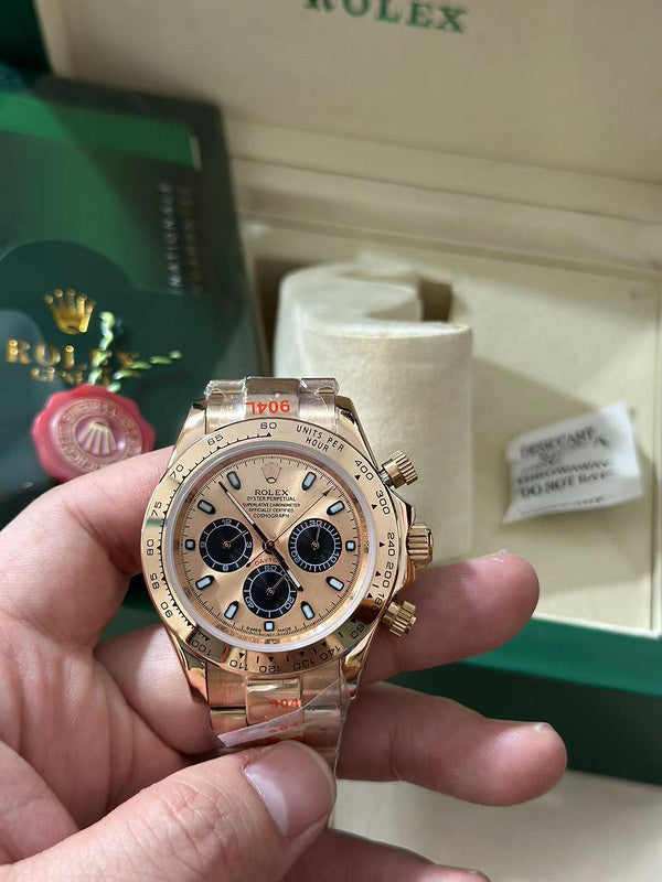 Rolex Cosmograph Daytona Everose Gold Sundust Dial With Black Subdials Watch