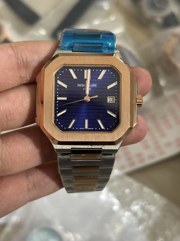 Patek Philippe 5821/1AR Cubitus Rose Gold and Steel 'Sunburst Blue Dial