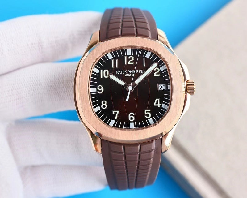 Patek Philippe Aquanaut 'Travel Time' Rose Gold Brown Dial Watch