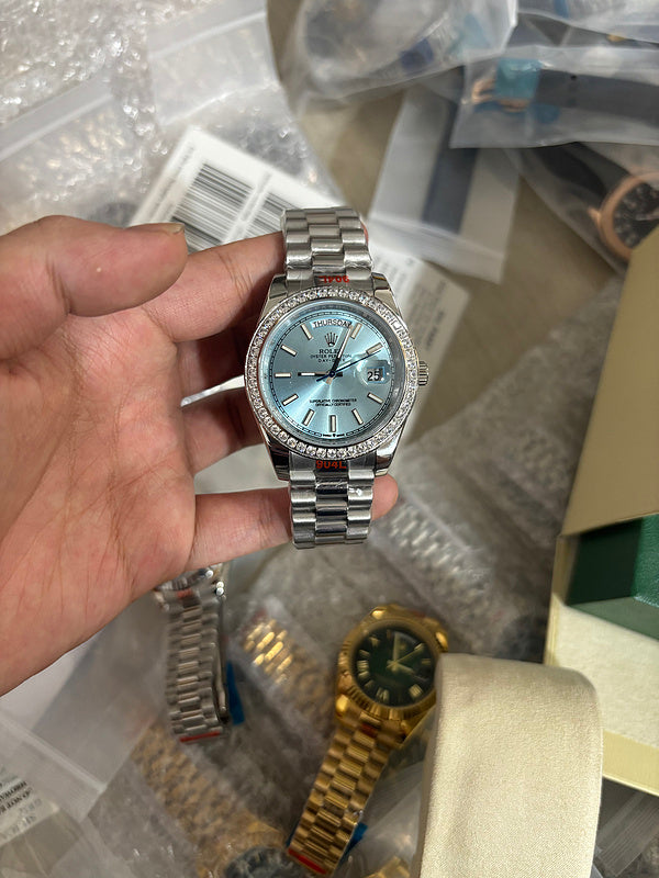 Rolex Day-Date Ice Blue Dial, Platinum, 40.0 mm Watch