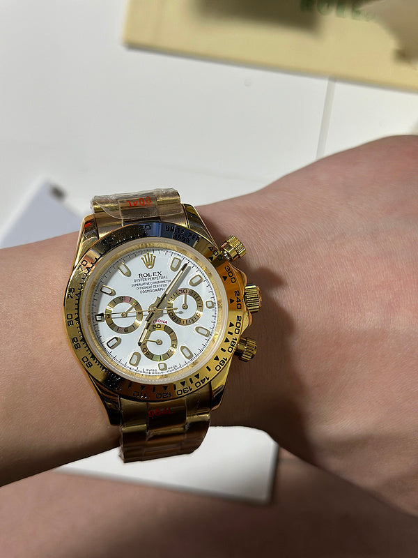 Rolex Cosmograph Daytona Yellow Gold With White Dial Watch