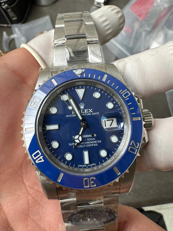 Rolex Submariner White Gold Case With Blue Dial 40mm
