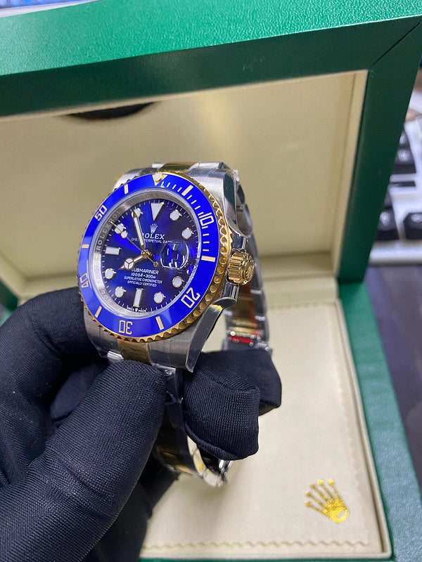 Rolex Submariner Date Two-Tone Stainless Steel/Yellow Gold 41mm Rolesor Blue Dial Watch