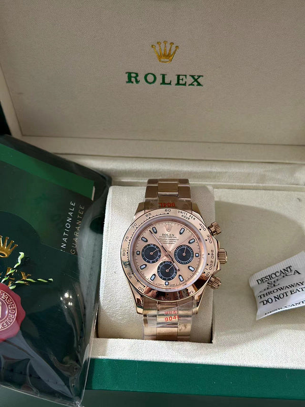 Rolex Cosmograph Daytona Everose Gold Sundust Dial With Black Subdials Watch