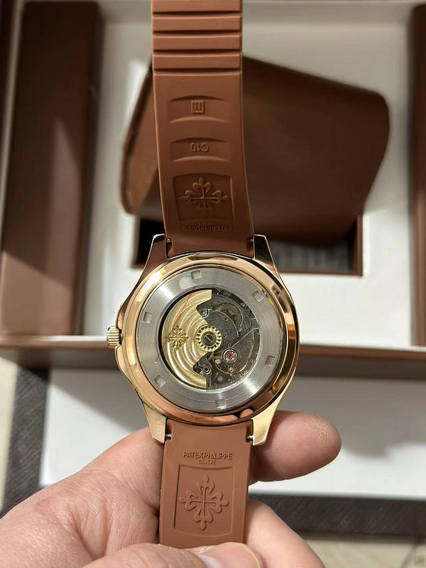 Patek Philippe Aquanaut 'Travel Time' Rose Gold Brown Dial Watch