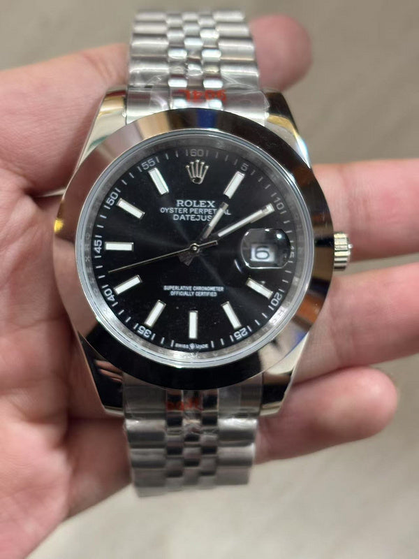 Rolex Datejust 33 Stainless Steel Jubilee Black Dial Watch