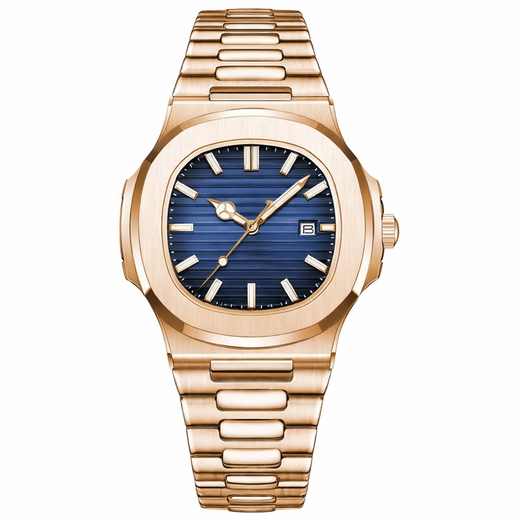 Poedagar 613 Rose Gold Stainless Steel Men's Watch