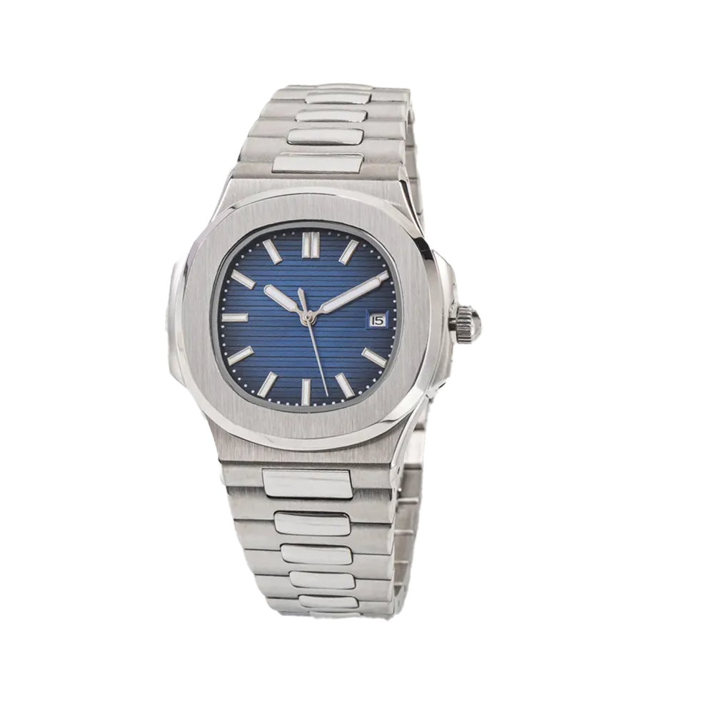 Patek Philippe Nautilus Stainless Steel Case with Blue Dial Watch