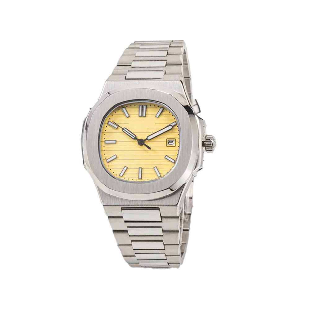 Patek Philippe Nautilus 40mm Stainless Steel Automatic Yellow Dial Watch