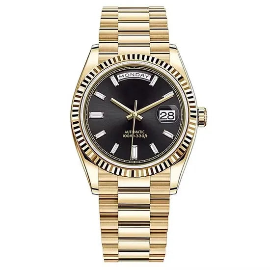 Rolex Day-Date Bright Black Dial 40.0 mm Watch