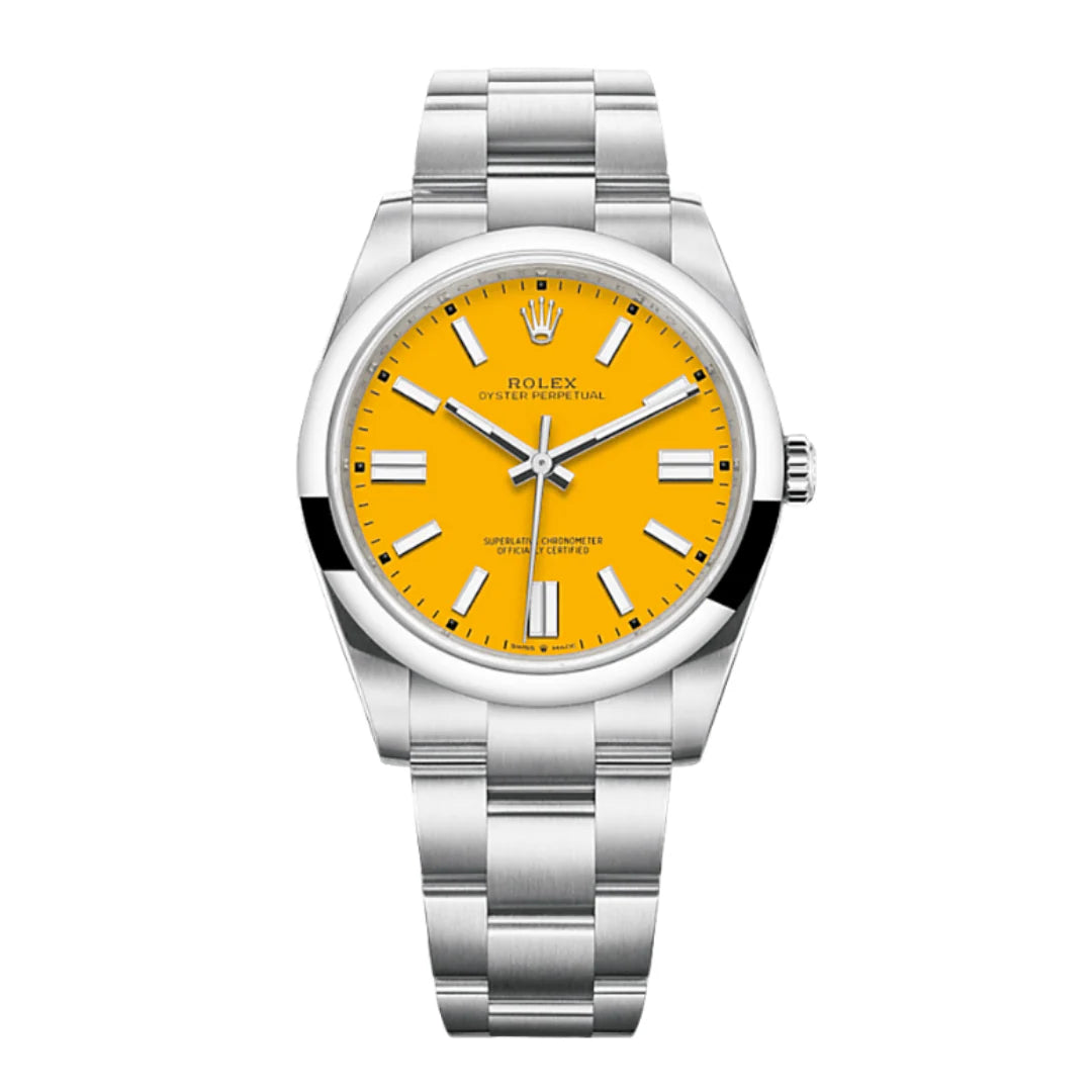 Rolex Oyster Perpetual With Vibrant Yellow Dial Watch