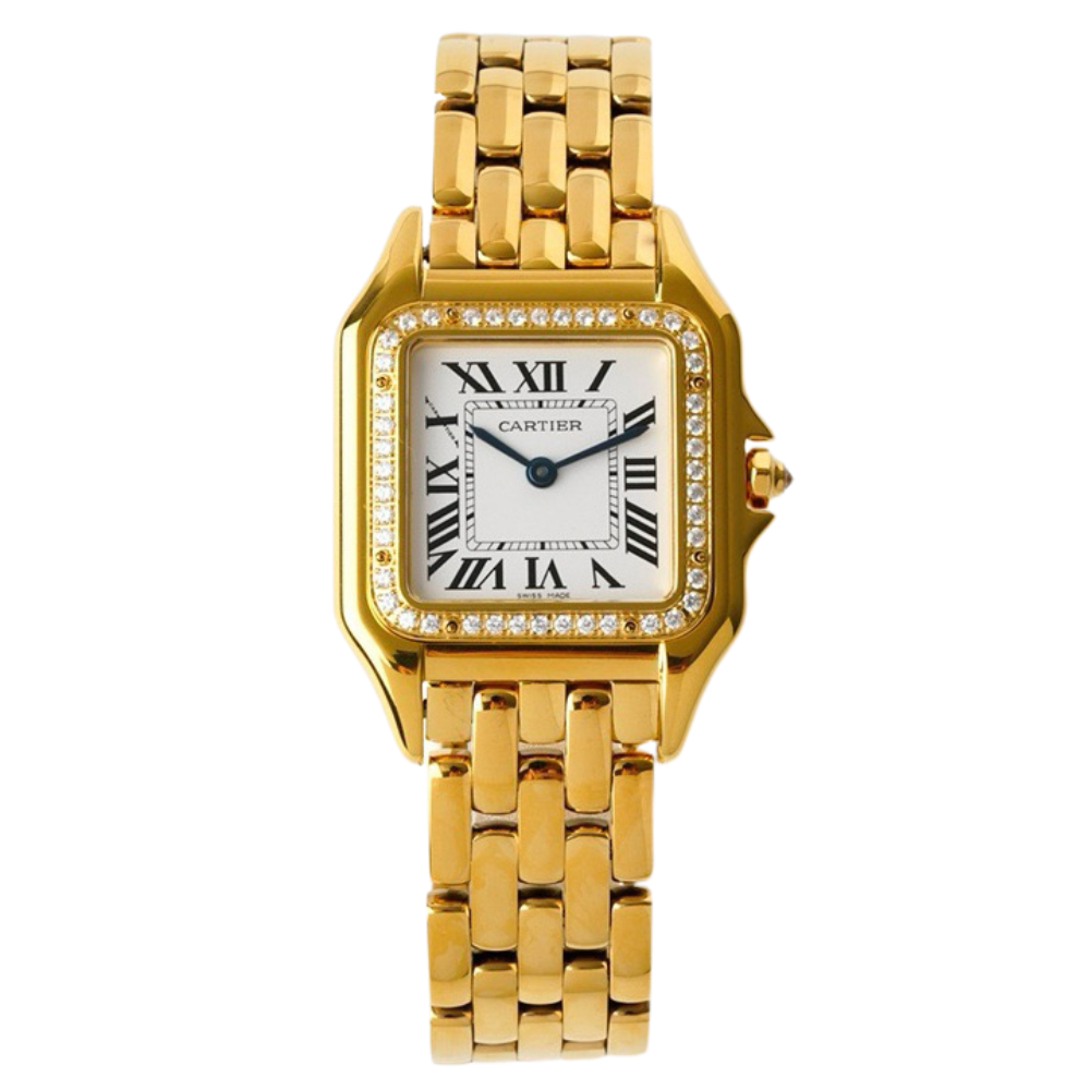 Cartier Panthere de Cartier Small Silver Dial Diamond Bezel Women's Watch