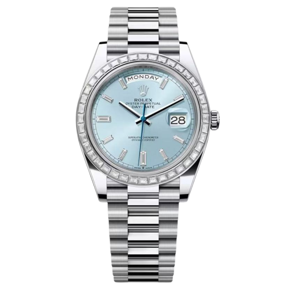 Rolex Day-Date Ice Blue Dial, Platinum, 40.0 mm Watch