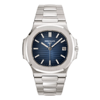 Patek Philippe Nautilus Stainless Steel Case & Distinctive Blue Dial Watch