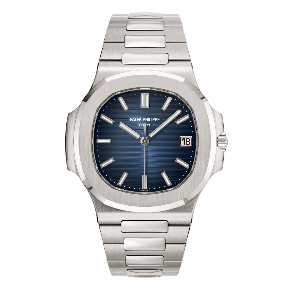Patek Philippe Nautilus Stainless Steel Case & Distinctive Blue Dial Watch