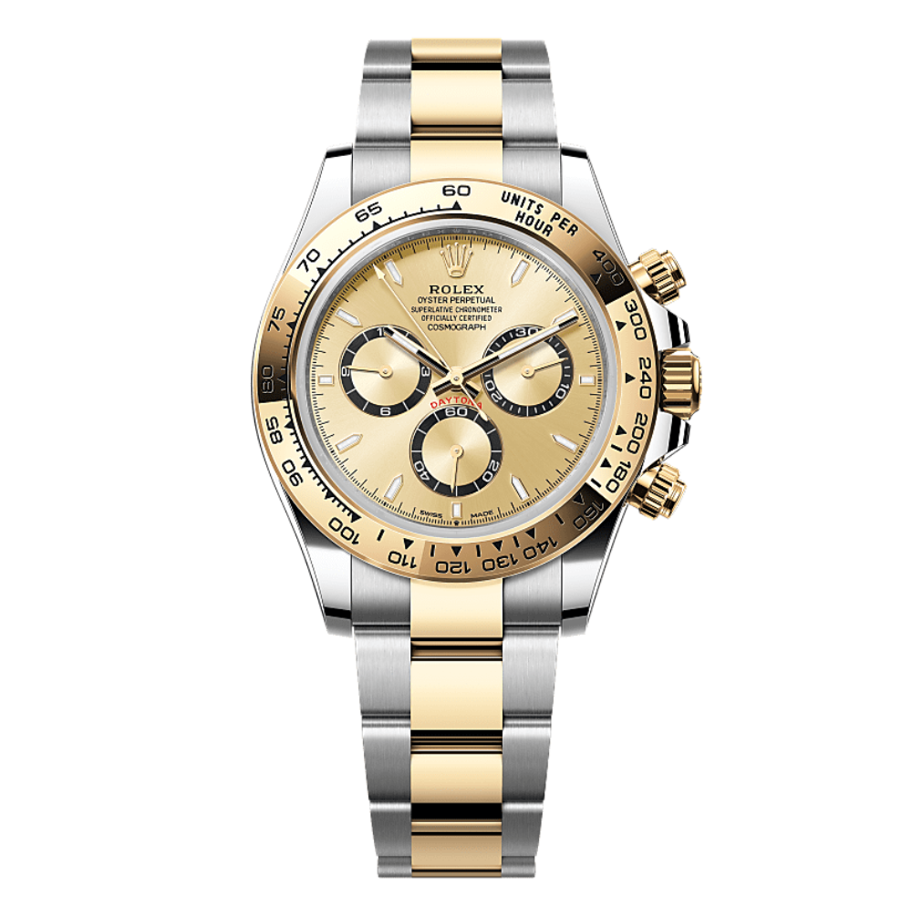 Rolex Cosmograph Daytona 40mm Stainless Steel Case With Yellow Gold Bezel Watch