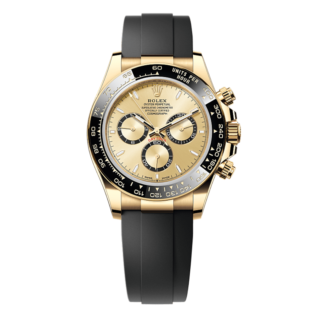 Rolex Cosmograph Daytona 40 mm Champagne Dial With Black Subdials & Oysterflex Bracelet Watch