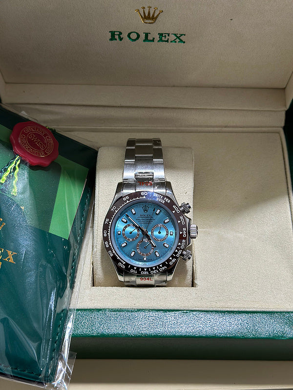 Rolex Cosmograph Daytona Platinum aDistinctive ice-blue Dial Watch