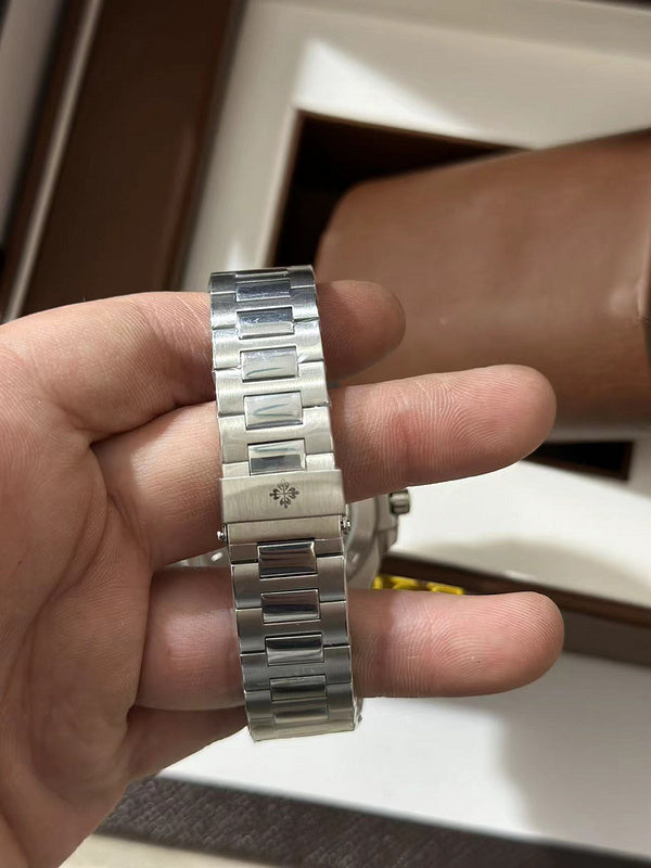 Patek Philippe White Dial Stainless Steel Luxury Watch