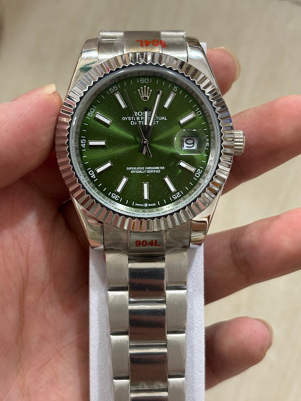 Rolex Oyster Perpetual Datejust36mm Green Dial Watch