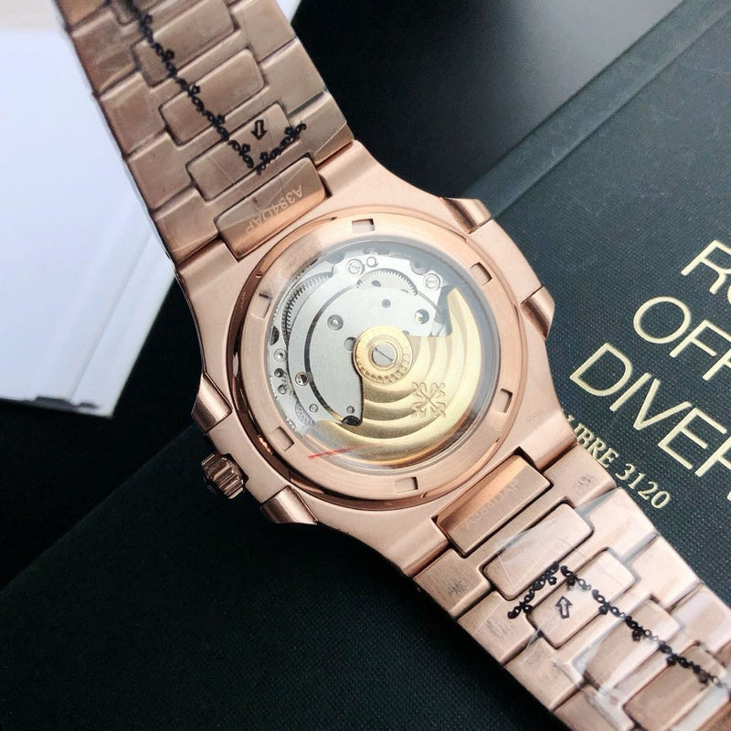 Patek Philippe Nautilus Silver Dial 18kt Rose Gold Ladies Watch