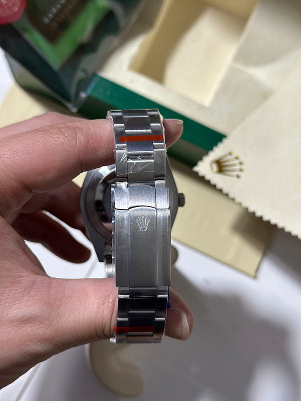 Rolex Oyster Perpetual With Black Dial and Oystersteel Bracelet Watch