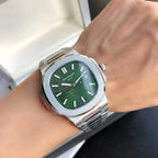 Patek Philippe Nautilus Stainless Steel With Olive Green Dial Luxury Watch