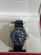 Omega Seamaster 42mm Stainless Steel & Yellow Gold Case paired With Blue Rubber Strap Watch
