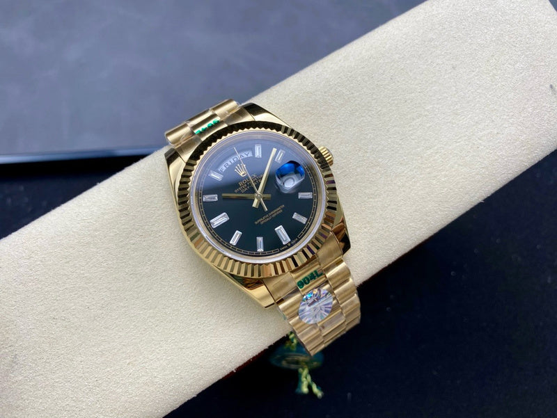 Rolex Day-Date Bright Black Dial 40.0 mm Watch